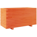 VidaXL Pflanzgefäß 90 x 40 x 49,5 cm, massives Kiefernholz, braun gewaschen