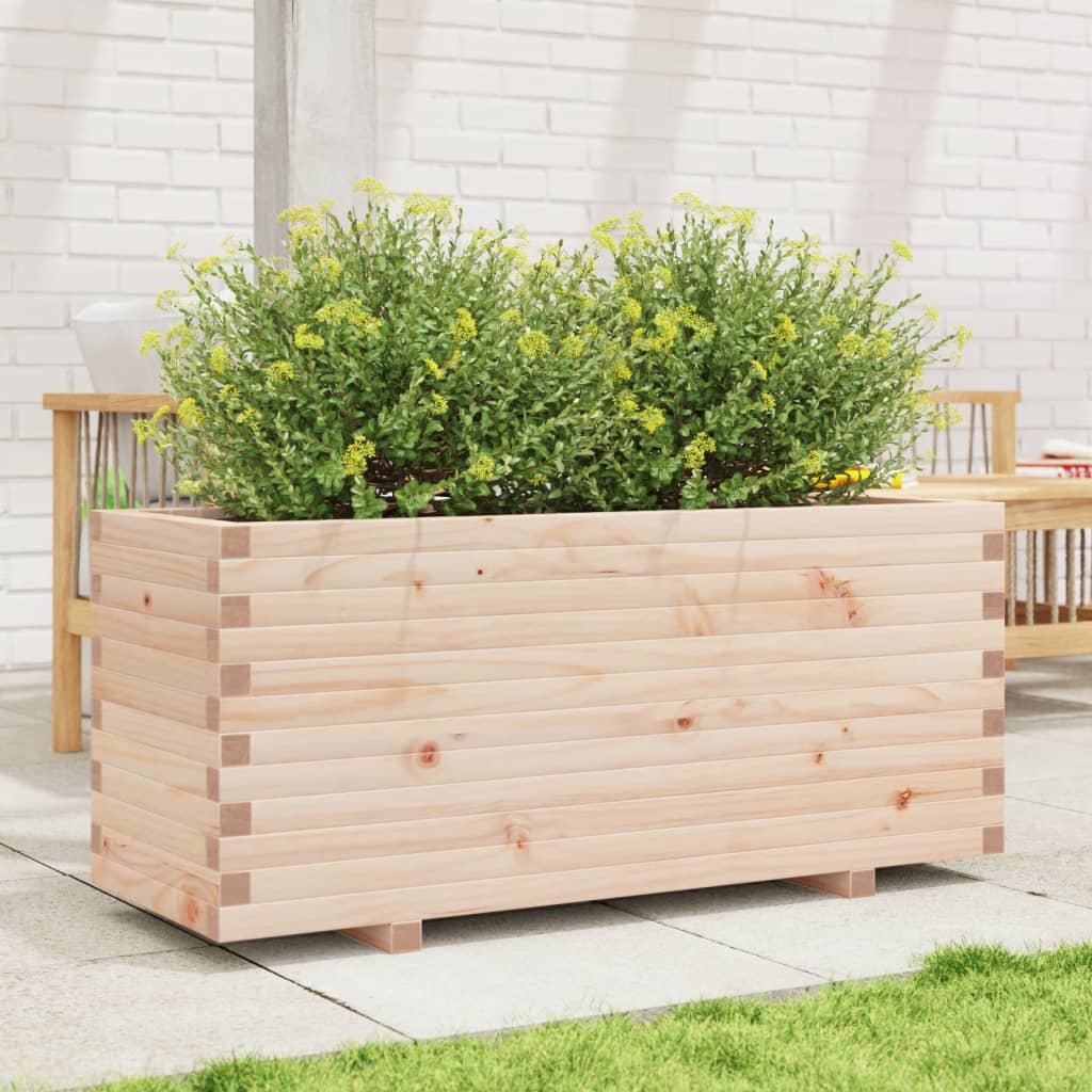 VidaXL Pflanzgefäß 110x40x49,5 cm massives Kiefernholz