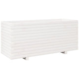 VidaXL Pflanzgefäß 110x40x49,5 cm massives Kiefernholz weiß