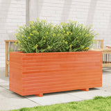 VidaXL Pflanzgefäß 110 x 40 x 49,5 cm, massives Kiefernholz, braun gewaschen