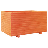 VidaXL Pflanzgefäß 90 x 60 x 49,5 cm, massives Kiefernholz, braun gewaschen