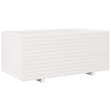 VidaXL Pflanzgefäß 110x60x49,5 cm massives Kiefernholz weiß