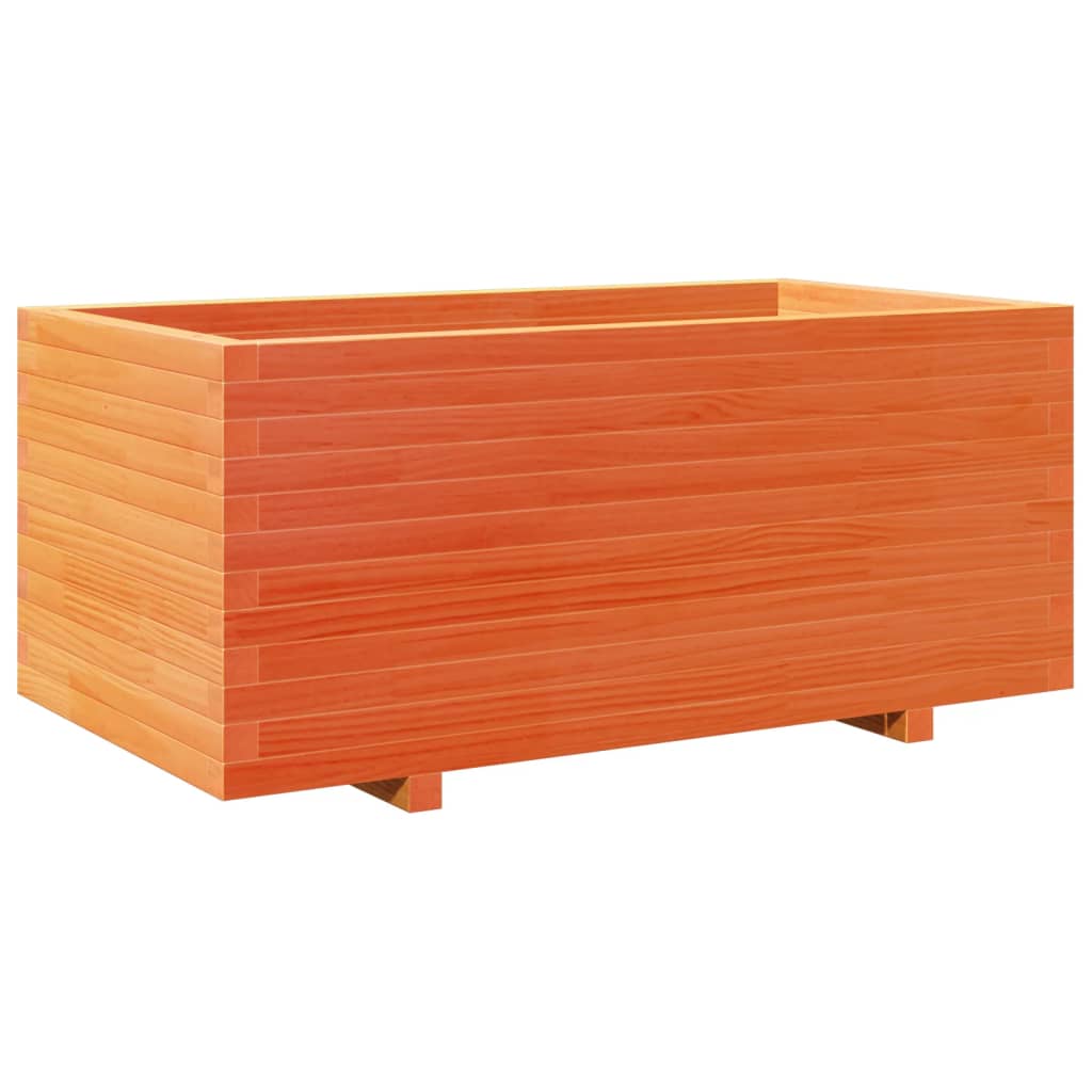 VidaXL Pflanzgefäß 110 x 60 x 49,5 cm, massives Kiefernholz, braun gewaschen