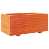 VidaXL Pflanzgefäß 110 x 60 x 49,5 cm, massives Kiefernholz, braun gewaschen