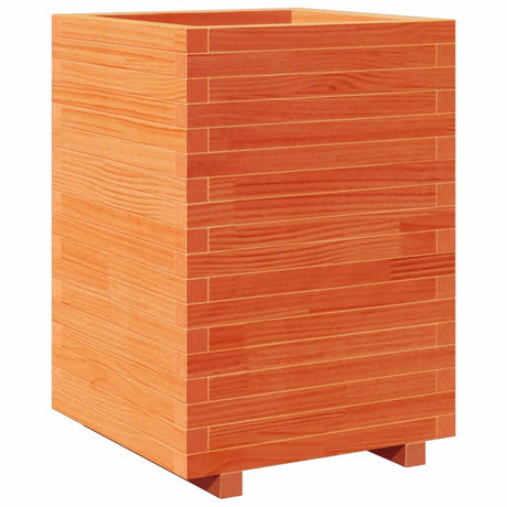 Vidaxx Pflanzgefäß 50x50x72,5 cm massives Kiefernholz, braun gewaschen