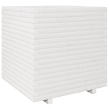 VidaXL Pflanzgefäß 70x70x72,5 cm massives Kiefernholz weiß