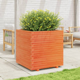 VidaXL Pflanzgefäß 70 x 70 x 72,5 cm, massives Kiefernholz, braun gewaschen