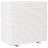VidaXL Pflanzgefäß 70x40x72,5 cm massives Kiefernholz weiß