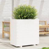 VidaXL Pflanzgefäß 70x40x72,5 cm massives Kiefernholz weiß