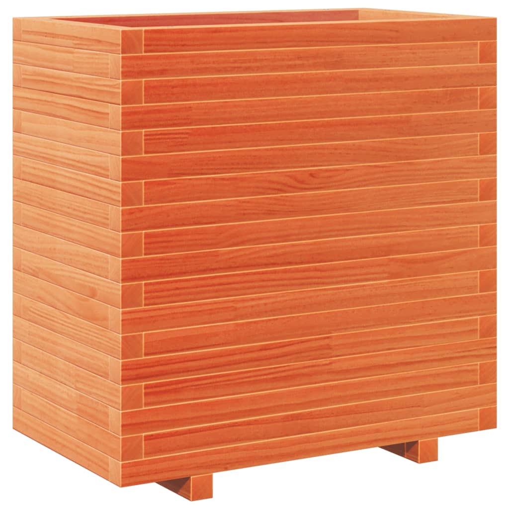 VidaXL Pflanzgefäß 70 x 40 x 72,5 cm, massives Kiefernholz, braun gewaschen