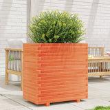 VidaXL Pflanzgefäß 70 x 40 x 72,5 cm, massives Kiefernholz, braun gewaschen
