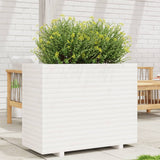 VidaXL Pflanzgefäß 90x40x72,5 cm massives Kiefernholz weiß