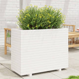 VidaXL Pflanzgefäß 90x40x72,5 cm massives Kiefernholz weiß