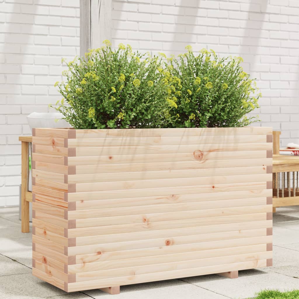VidaXL Pflanzgefäß 110x40x72,5 cm massives Kiefernholz
