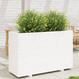 VidaXL Pflanzgefäß 110x40x72,5 cm massives Kiefernholz weiß