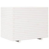VidaXL Pflanzgefäß 90x60x72,5 cm massives Kiefernholz weiß