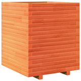 VidaXL Pflanzgefäß 60x60x72 cm massives Kiefernholz, braun gewaschen