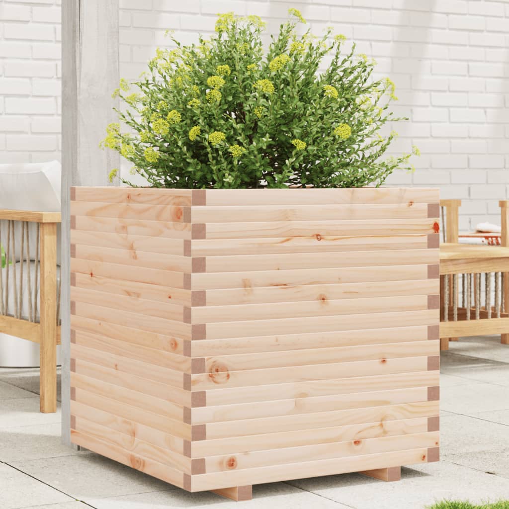 VidaXL Pflanzgefäß 70x70x72 cm aus massivem Kiefernholz