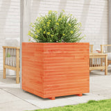 VidaXL Pflanzgefäß 70 x 70 x 72 cm, massives Kiefernholz, braun gewaschen