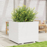 VidaXL Pflanzgefäß 80x80x72 cm massives Kiefernholz weiß