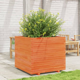 VidaXL Pflanzgefäß 80x80x72 cm massives Kiefernholz, braun gewaschen