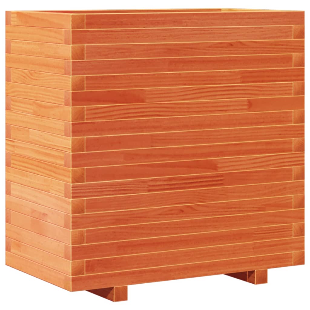 VidaXL Pflanzgefäß 70 x 40 x 72 cm, massives Kiefernholz, braun gewaschen