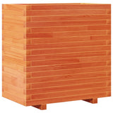 VidaXL Pflanzgefäß 70 x 40 x 72 cm, massives Kiefernholz, braun gewaschen