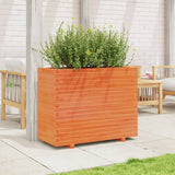 VidaXL Pflanzgefäß 90 x 40 x 72 cm, massives Kiefernholz, braun gewaschen
