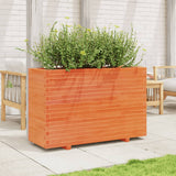 VidaXL Pflanzgefäß 110x40x72 cm massives Kiefernholz, braun gewaschen