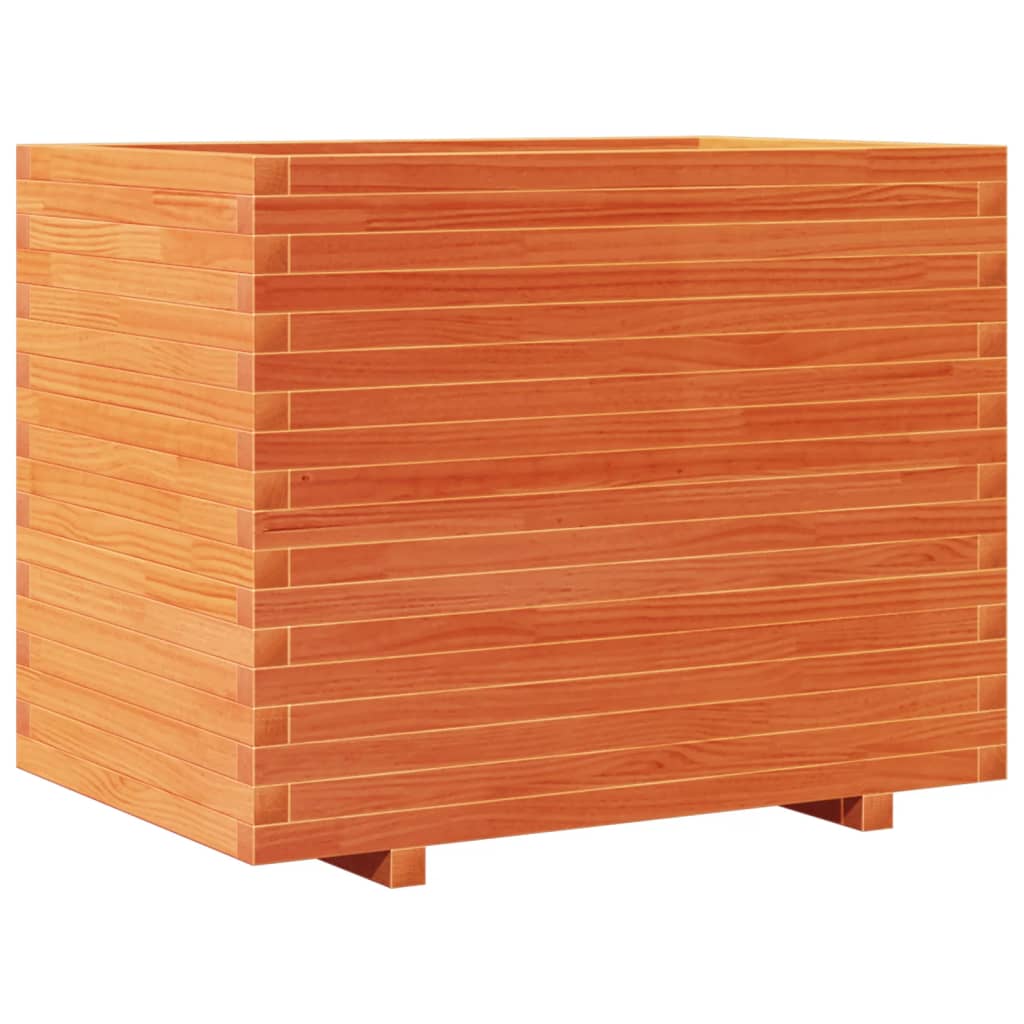 VidaXL Pflanzgefäß 90x60x72 cm massives Kiefernholz, braun gewaschen