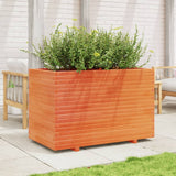 VidaXL Pflanzgefäß 110 x 60 x 72 cm, massives Kiefernholz, braun gewaschen