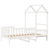 Vidaxl slaapbank met bedhuis 80x200 cm massief grenenhout wit