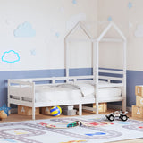 Vidaxl slaapbank met bedhuis 80x200 cm massief grenenhout wit