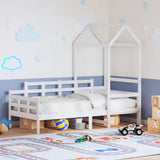 Vidaxl slaapbank met bedhuis 80x200 cm massief grenenhout wit