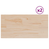 Vidaxl tafelbladen 2 st rechthoekig 80x40x1,7 cm massief grenenhout