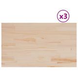Vidaxl tafelbladen 3 st rechthoekig 80x47x2,5 cm massief grenenhout