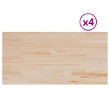 Vidaxl tafelbladen 4 st rechthoekig 100x50x2,5 cm massief grenenhout