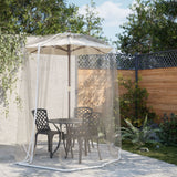 VidaXL Moskitonetz für Regenschirm 220 Mesh φ300x230 cm weiß