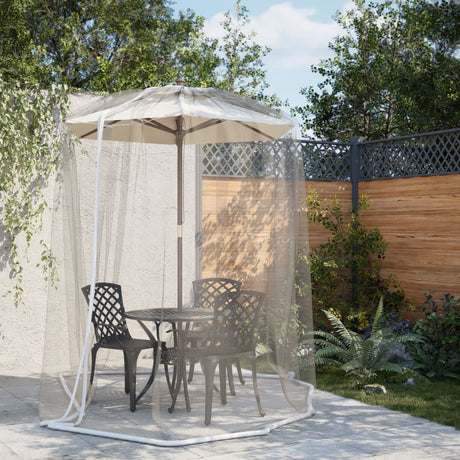 VidaXL Moskitonetz für Regenschirm 220 Mesh φ300x230 cm weiß