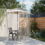 VidaXL Moskitonetz für Regenschirm 220 Mesh φ330x250 cm weiß