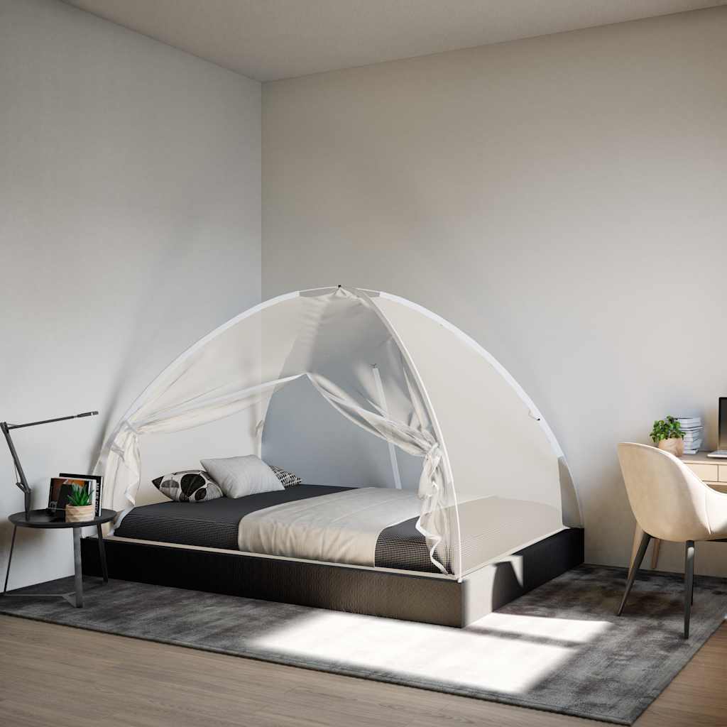 Vidaxx Moskitonetz mit Türen Mongolei 220 Mesh 200x120x130 cm weiß