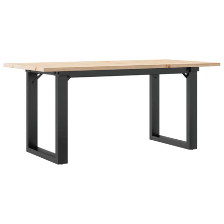 Vidaxl salontafel o-frame 90x40x45 cm massief grenenhout en staal