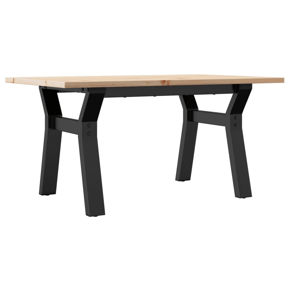 Vidaxl salontafel y-frame 80x50x40 cm massief grenenhout en staal