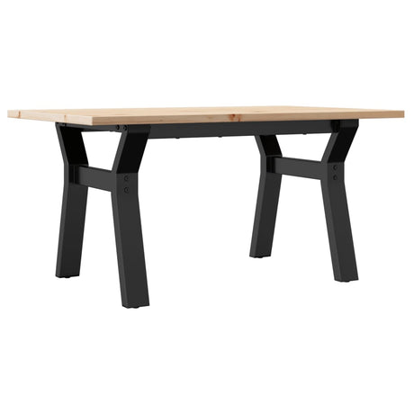 Vidaxl salontafel y-frame 80x50x40 cm massief grenenhout en staal