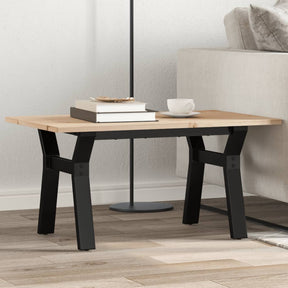 Vidaxl salontafel y-frame 80x50x40 cm massief grenenhout en staal