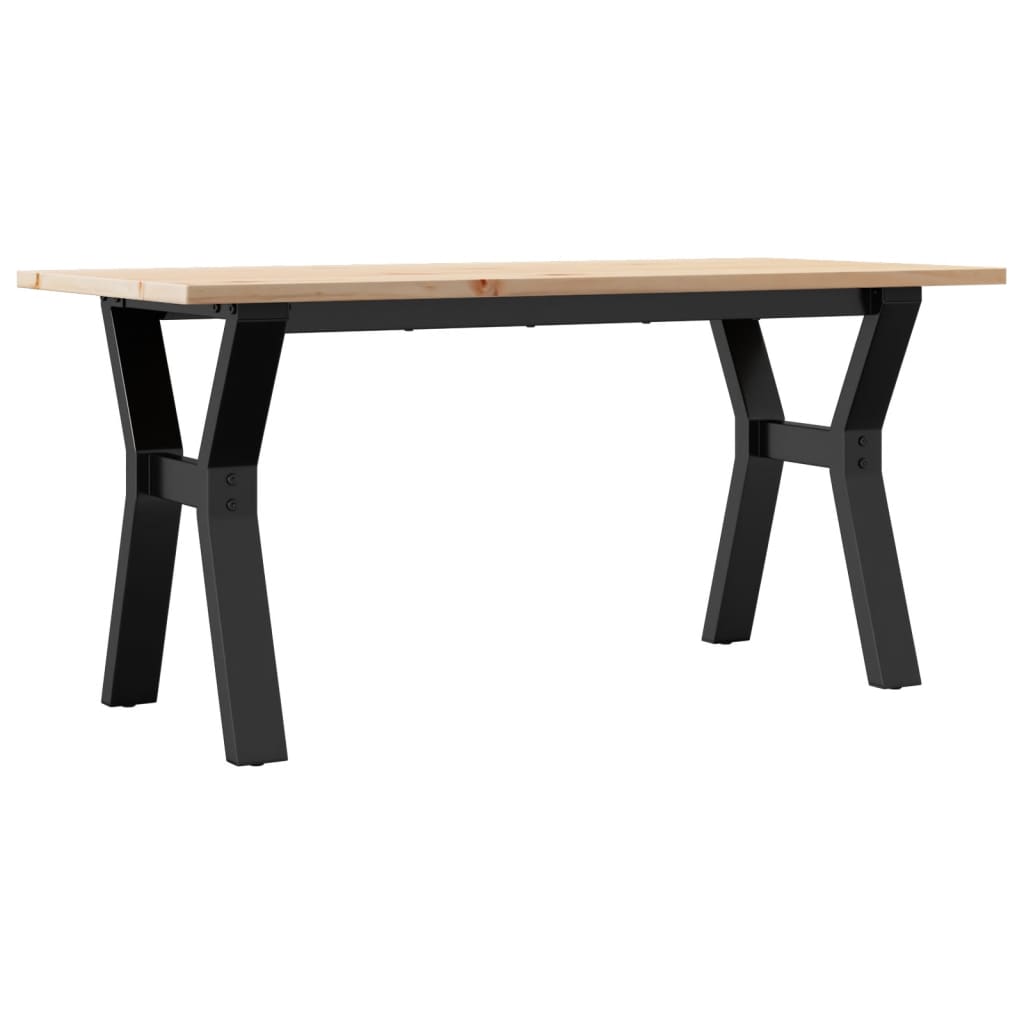 Vidaxl salontafel y-frame 100x50x45 cm massief grenenhout en staal