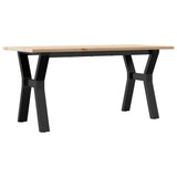 Vidaxl salontafel y-frame 100x50x45 cm massief grenenhout en staal