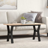 Vidaxl salontafel y-frame 100x50x45 cm massief grenenhout en staal