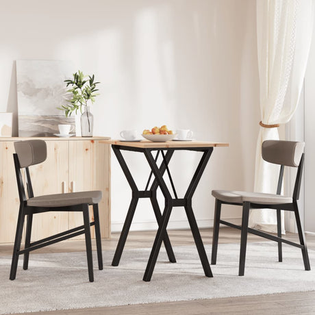 Vidaxl eettafel y-frame 80x50x75 cm massief grenenhout en staal