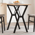 Vidaxl eettafel y-frame 80x50x75 cm massief grenenhout en staal